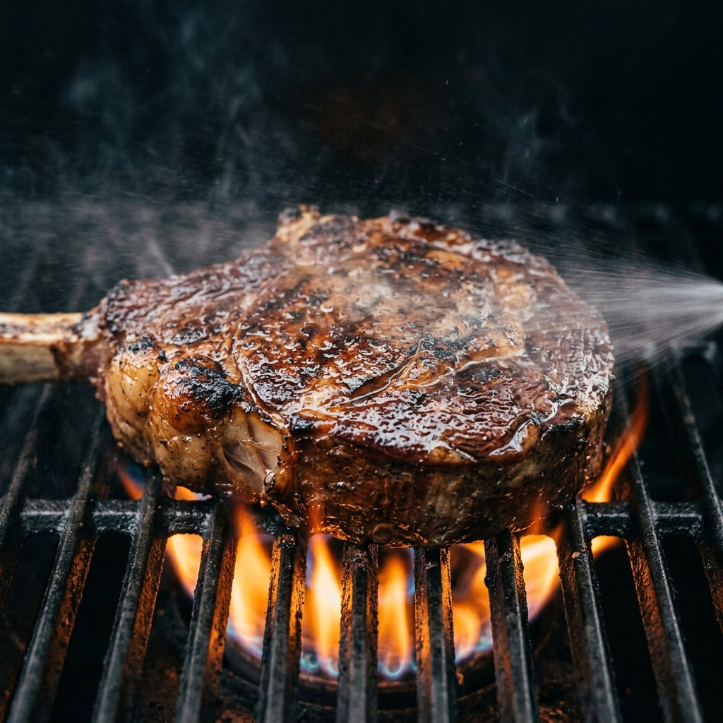 Steak mit Whisky-Apfel-Note
